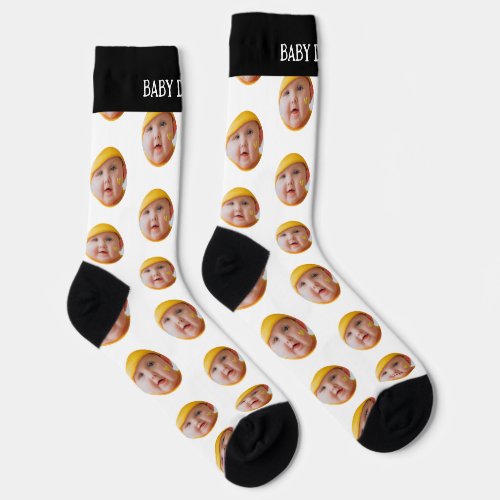 Cute Baby Face Personalized Photo Socks