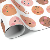 Cute Baby Faces and Cheeks Wrapping Paper (Roll Corner)