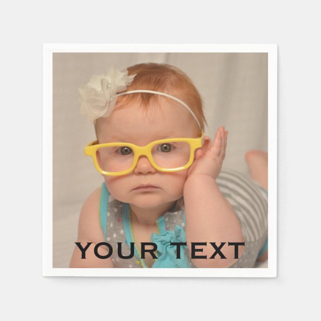Cute Baby Family Photo Napkins (Front)