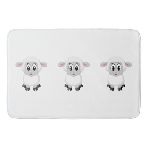 Cute Baby Farm Lamb Bath Mat