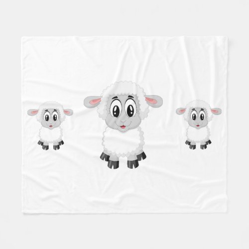 Cute Baby Farm Lamb Fleece Blanket