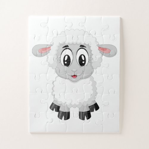 Cute Baby Farm Lamb Jigsaw Puzzle