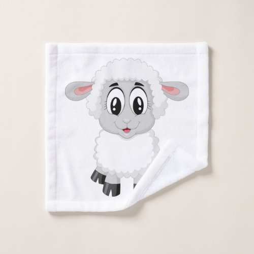 Cute Baby Farm Lamb Wash Cloth