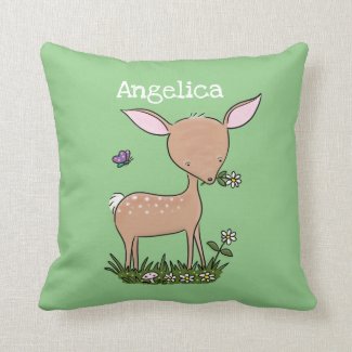 Cute baby fawn cartoon illustration