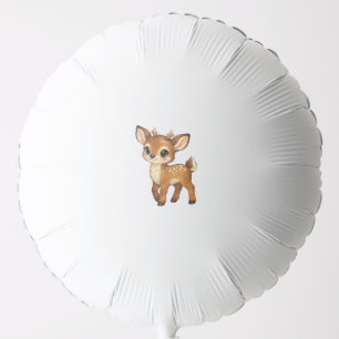 Cute Baby Fawn Cartoon Woodland Deer Nursery Illus Balloon