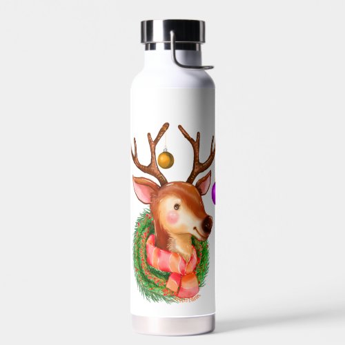 Cute Baby Fawn Christmas Ornaments  Water Bottle
