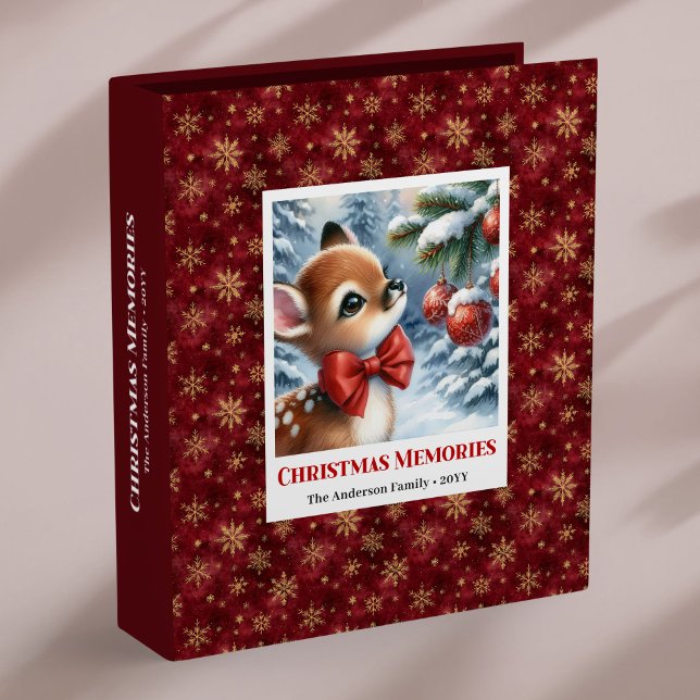 Cute Baby Fawn Winter Scene Christmas Ring Binder (Cute Baby Fawn Winter Scene Christmas Ring Binder

)