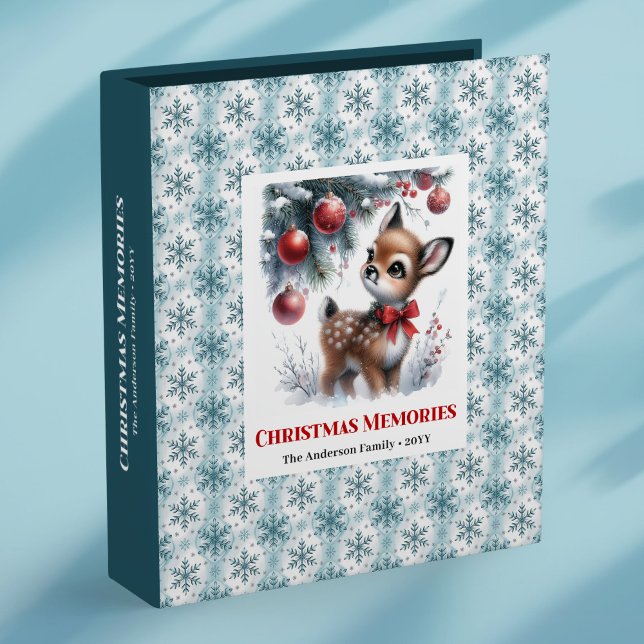 Cute baby fawn winter scene kids memory album 3 ring binder (Cute baby fawn winter scene kids memory album

)