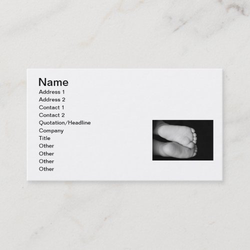 Cute Baby Feet Business Cards