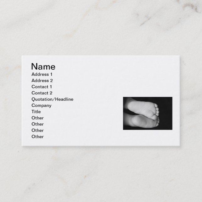Cute Baby Feet Business Card (Front)
