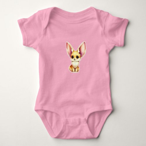 Cute Baby Fennec Fox Baby Bodysuit