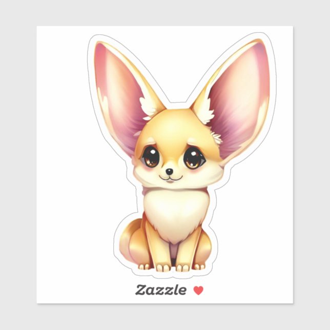 Cute Baby Fennec Fox Sticker (Sheet)