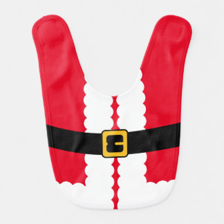 Cute Baby First Christmas Santa Suit Bib
