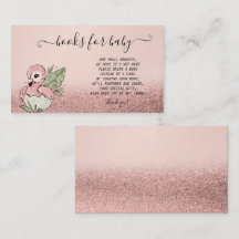 Cute Baby Flamingo Rose Gold Glitter 