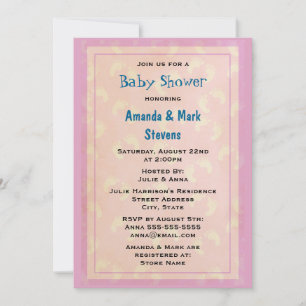 Cute baby Footprints Baby Shower Invitation