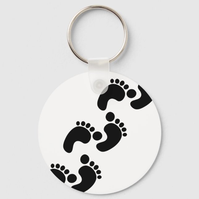cute baby footprints keychain (Front)
