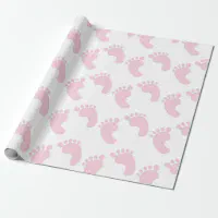 White baby foot - It's a boy baby Wrapping Paper, Zazzle