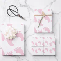 baby girl baby shower wrapping paper