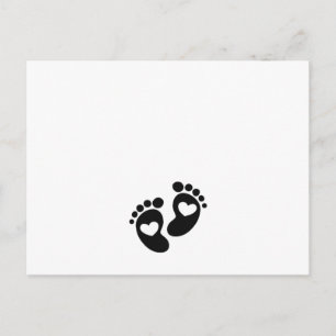Cute Baby Footprints Pregnant Mom to Be Maternity Announcement Postcard