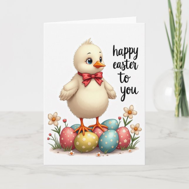 Cute Baby Fowl Celebration Card (Front)