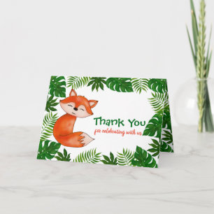 Cute Baby Fox   Baby Shower   Thank You Card