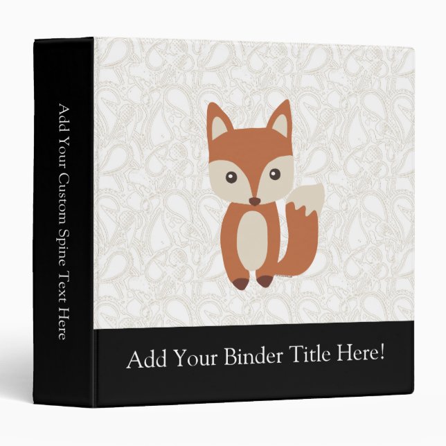 Cute Baby Fox Binder (Front/Spine)