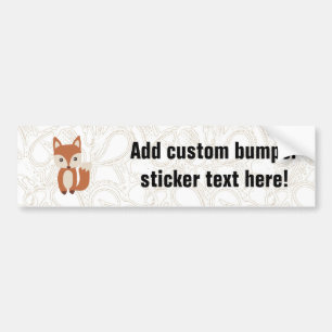 Cute Baby Fox Bumper Sticker