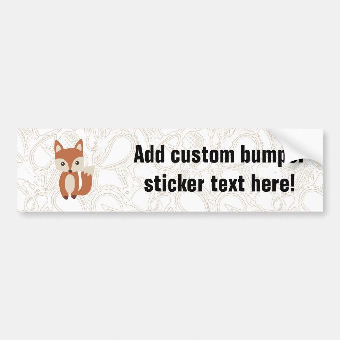 Cute Baby Fox Bumper Stickers