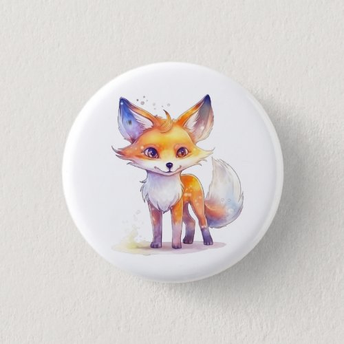 Cute Baby Fox Button