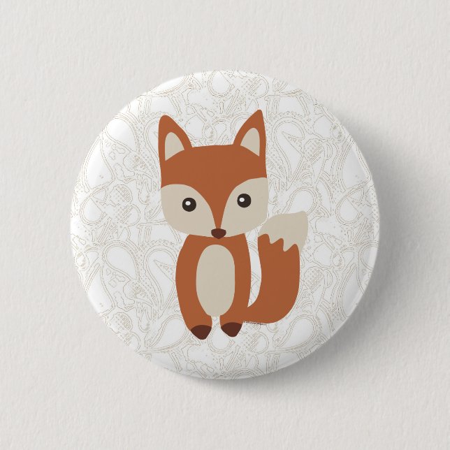 Cute Baby Fox Button (Front)
