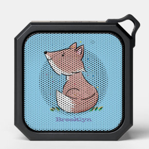 Cute baby fox cartoon illustration bluetooth speaker