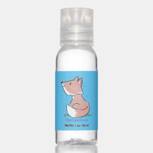 Cute baby fox cartoon illustration hand sanitizer