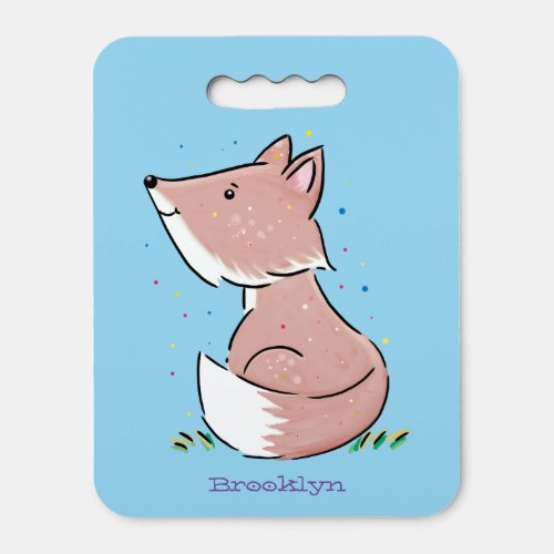 Cute baby fox cartoon illustration seat cushion