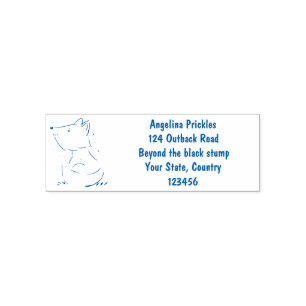 Cute baby fox cartoon illustration self-inking stamp