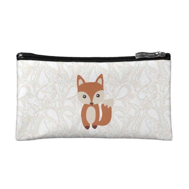 Cute Baby Fox Cosmetic Bag (Front)