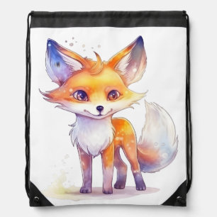 Cute Baby Fox Drawstring Backpack