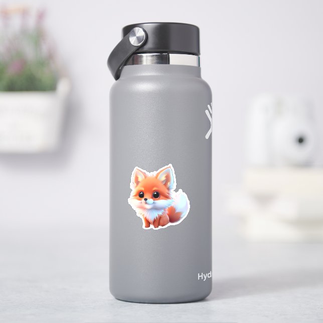 Cute baby fox Forest woodland friends Sticker (HydroFlask)