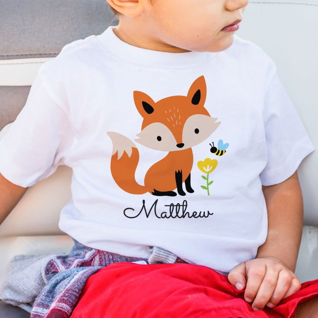 Cute Baby Fox Kid Personalized T-Shirt (Creator Uploaded)
