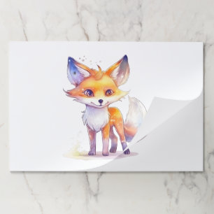 Cute Baby Fox Large Tearaway Placemats