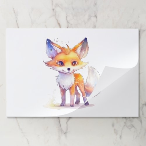 Cute Baby Fox Large Tearaway Placemats