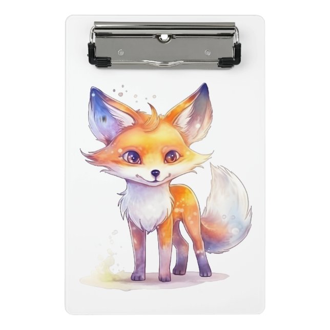 Cute Baby Fox Mini Clipboard (Front)