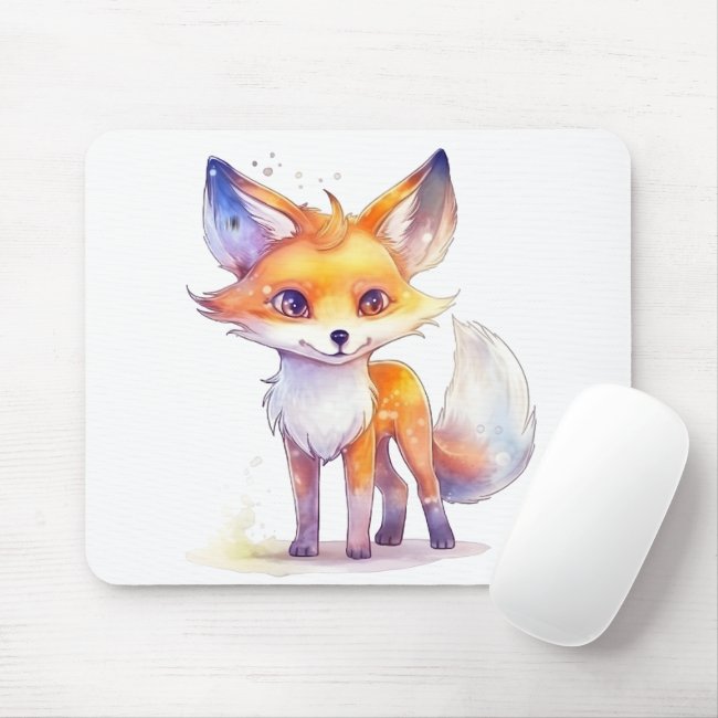 Cute Baby Fox Mousepad