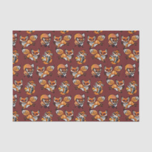 Cute Baby Fox Pattern Tissue Paper