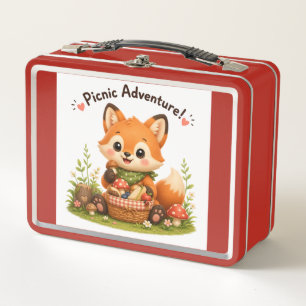 Cute Baby Fox Picnic Adventure Kids' Lunch Box