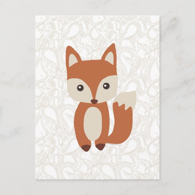 Cute Baby Fox Postcard (Front)