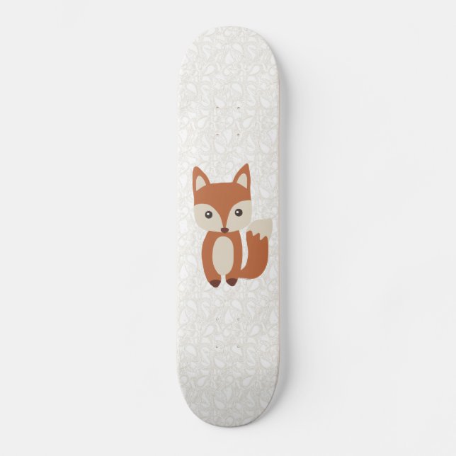 Cute Baby Fox Skateboard Deck (Front)