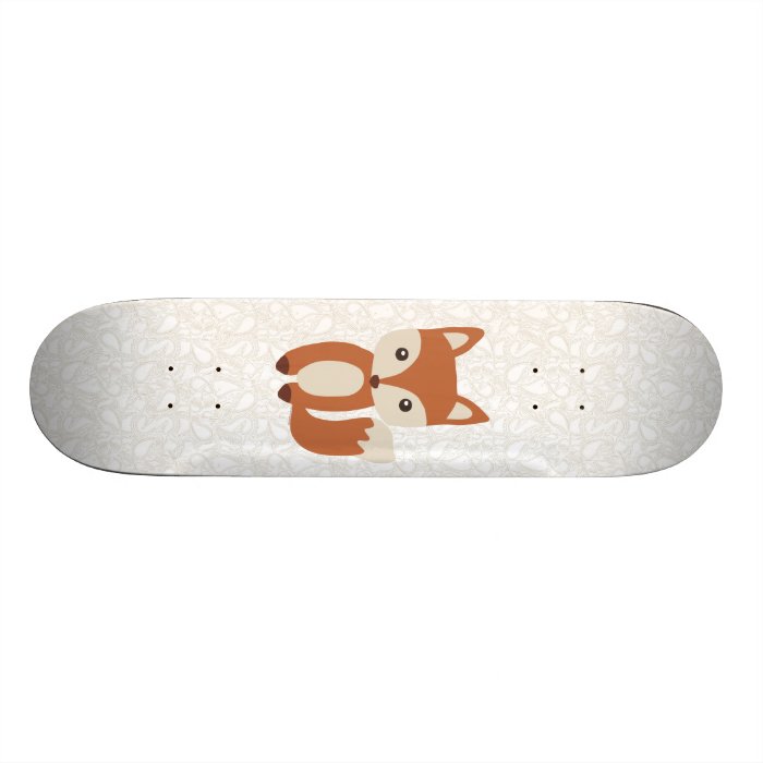 Cute Baby Fox Skateboard Deck