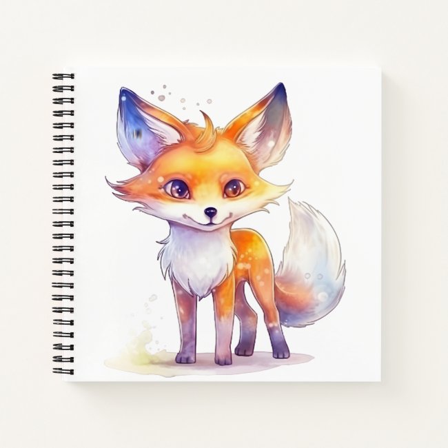 Cute Baby Fox Spiral Notebook