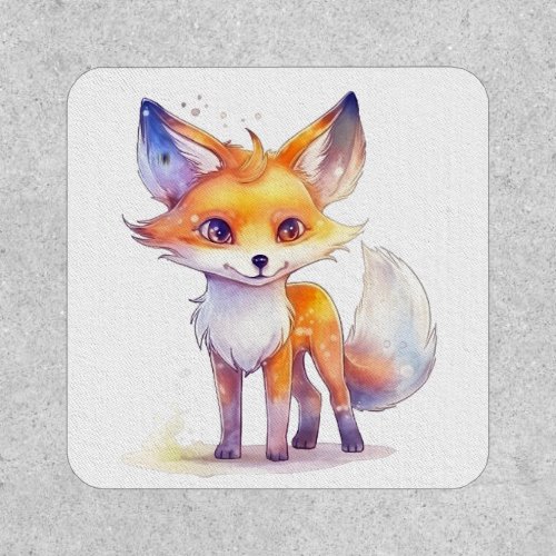 Cute Baby Fox Square Patch