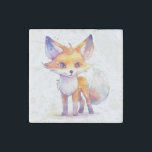 Cute Baby Fox Stone Magnet<br><div class="desc">A very cute stone magnet with an illustration of a smiling baby fox.</div>